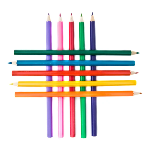 Lereszeljük a színes ceruzák — Stock Fotó