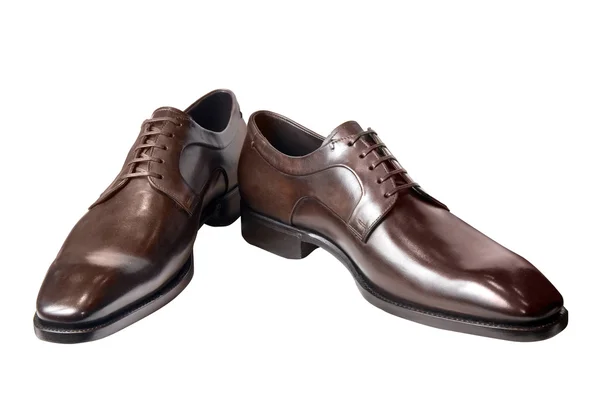 Zapatos clásicos de cuero masculino marrón — Foto de Stock