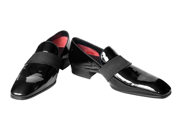 Zapatos negros de cuero masculino —  Fotos de Stock