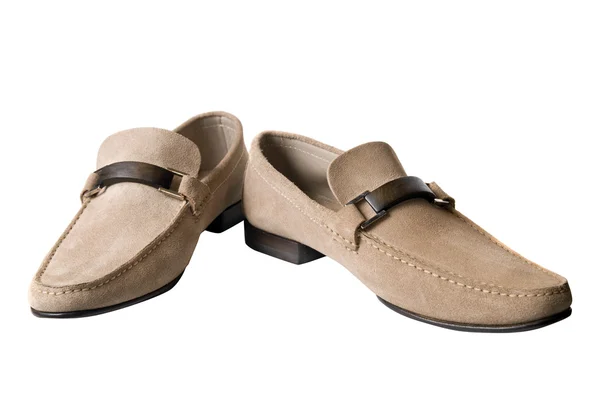 Zapatos de cuero masculino marrón claro —  Fotos de Stock