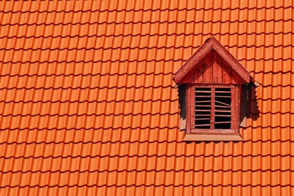 stock image Orange roof tile in carpathians castle