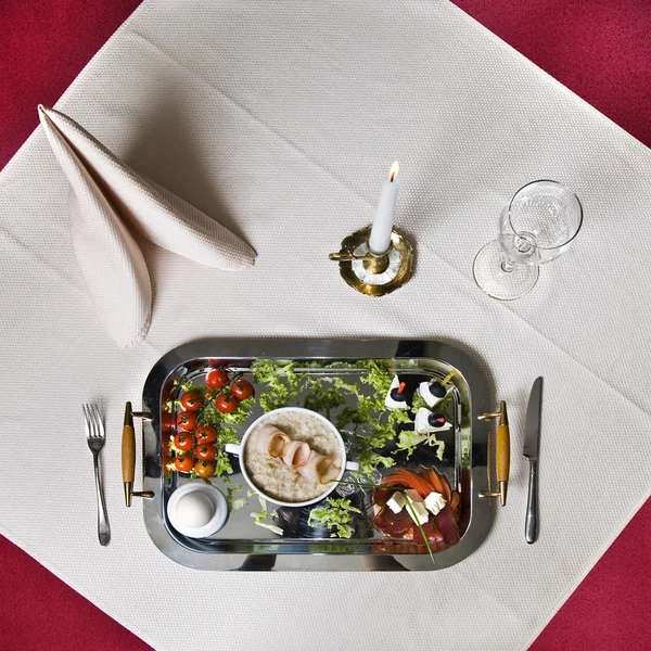 Pequeno-almoço inglês na mesa — Fotografia de Stock