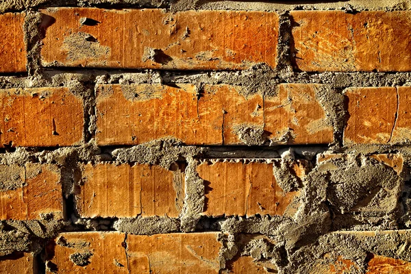 Doku eski tuğla duvar — Stok fotoğraf
