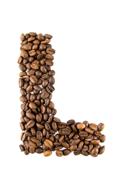 Koffie brief geïsoleerd op wit — Stockfoto