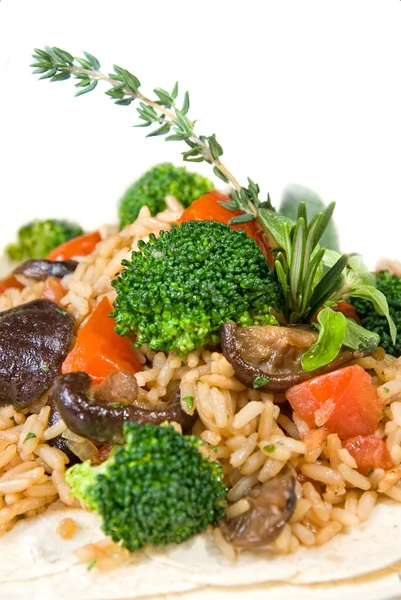 Macro of risotto with vegetables — Stock Photo, Image