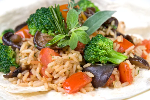 Macro de risotto aux légumes — Photo