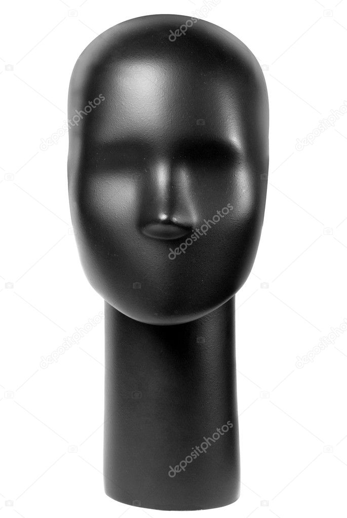 Black head of mannequin