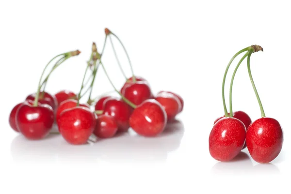 Red cherry isolated on white — Stock Photo, Image