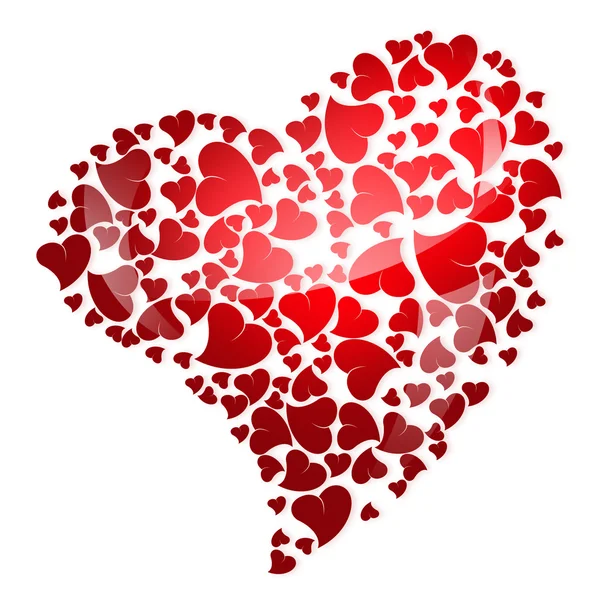 Červené srdce na Valentýna — Stock fotografie