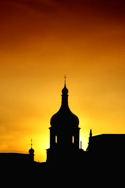 stock image Silhouette of church