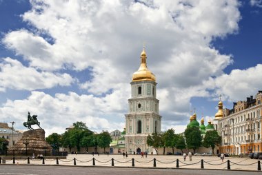 St. Sophia square in Kyiv, Ukraine clipart