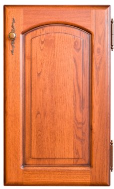 Wooden furniture door with handle clipart