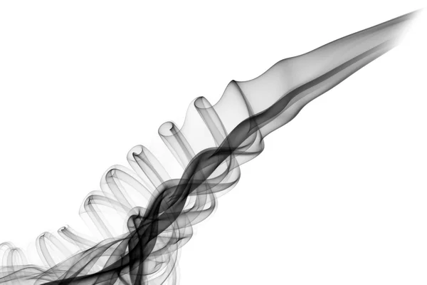 白で抽象的なヒューム旋回 — ストック写真