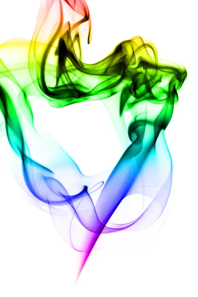 Heller, farbenfroher Rauch abstrakte Formen — Stockfoto