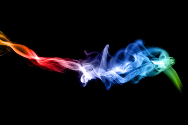 Puff av färgglada abstrakt rök — Stockfoto
