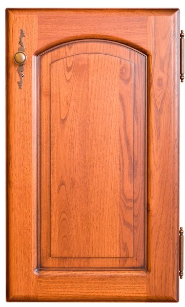 Meble drewniane drzwi z klamką — Zdjęcie stockowe