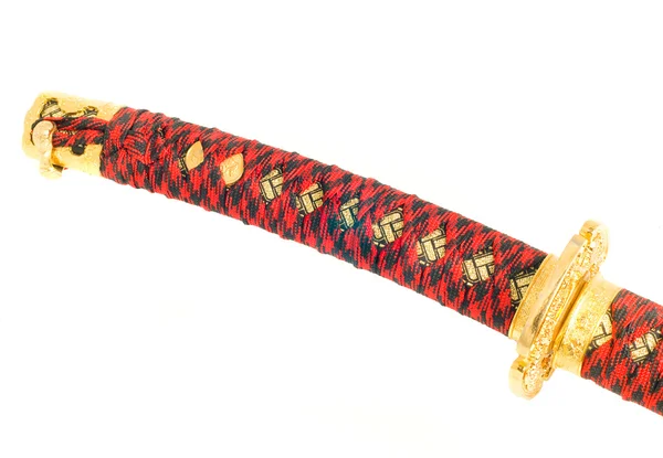 Closeup of katana sword handle isolated — Stock Photo, Image