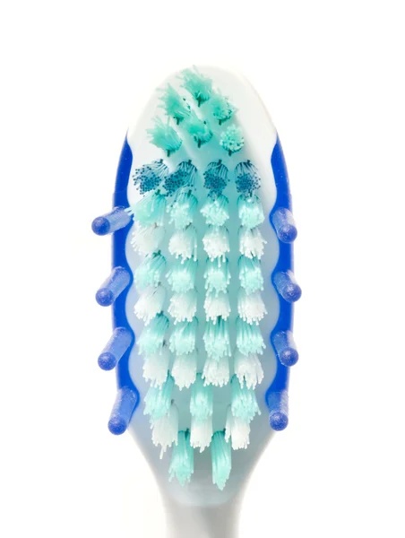 Extreme closeup of toothbrush — Stock Photo, Image