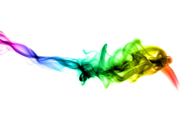 Forme astratte colorate luminose del vapore sopra bianco — Foto Stock