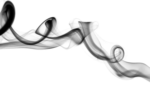 Abstracte rookgolven op wit — Stockfoto
