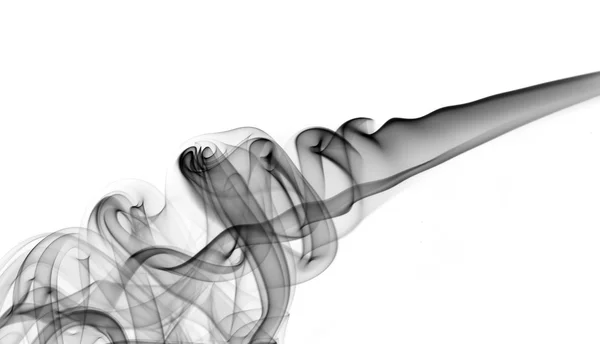 Zwarte abstracte rook swirl — Stockfoto
