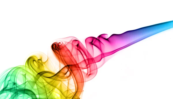 Heller, farbenfroher Rauch abstrakter Wirbel — Stockfoto