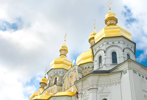 Kiev-Pecherskaya Laura. Domos dorados — Foto de Stock