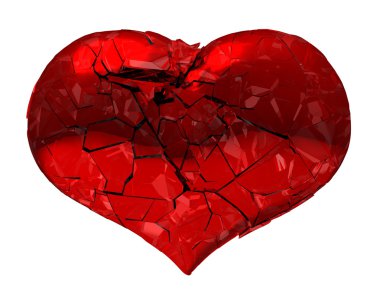 Broken Heart - unrequited love, disease, death or pain clipart