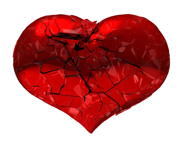 Coração partido - amor não correspondido, doença, morte ou dor — Fotografia de Stock