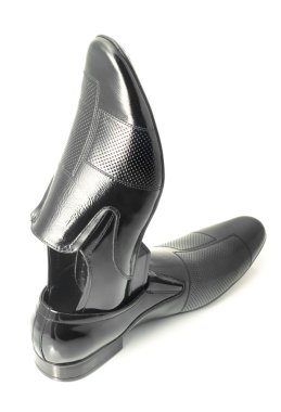 Fashion Men's patent-leather shoes clipart
