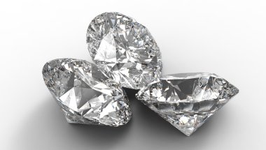 Group of Three large diamonds clipart