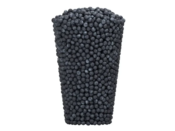 Tasty Blueberry Glass shape — Stock Photo, Image