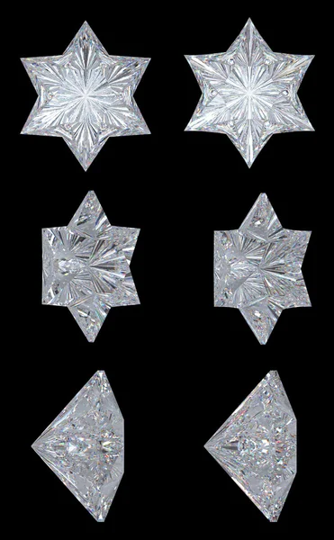Davut'un yıldızı veya hexagram elmas — Stok fotoğraf
