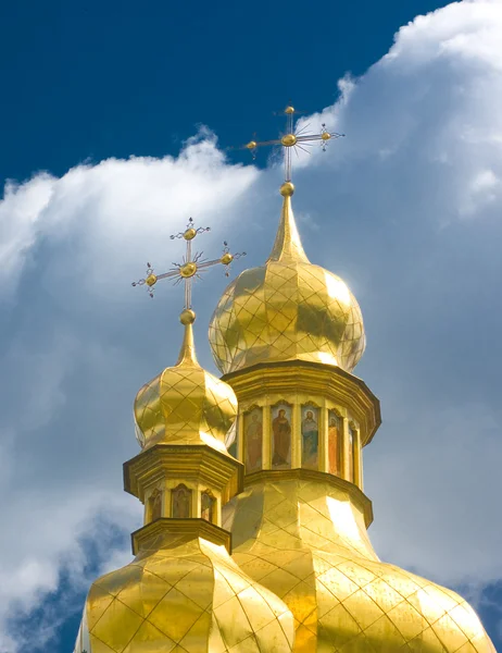 Ukraina, gyllene kupol av ortodoxa kyrkan — Stockfoto