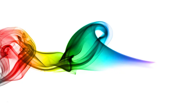 Formas abstratas de fumaça coloridas brilhantes — Fotografia de Stock