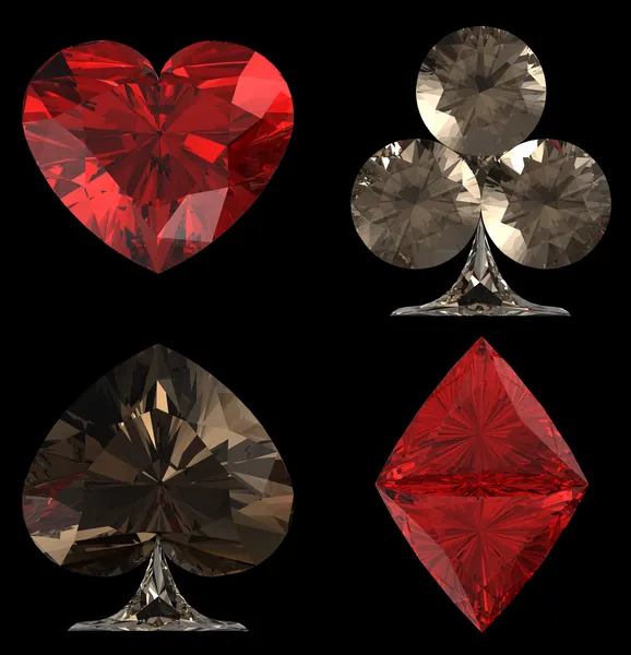 Farbige diamantförmige Kartenkombinationen — Stockfoto