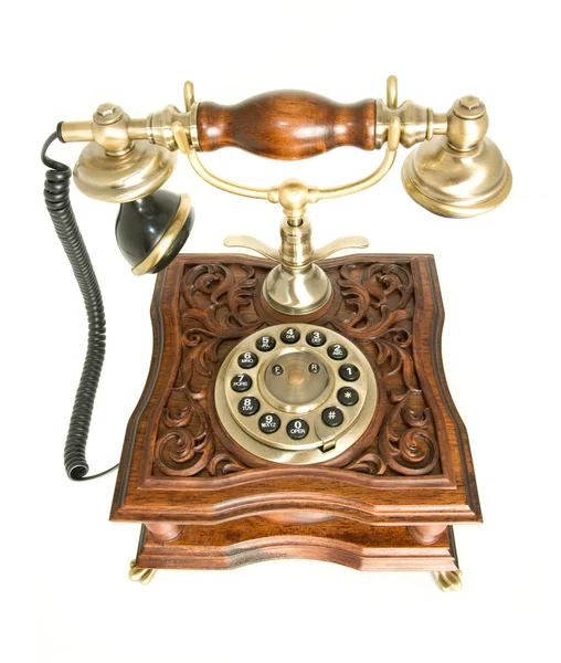 stock image Top view of Old-fashioned telephone