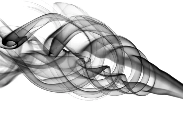 Abstract fume swirls over white — Stock Photo, Image
