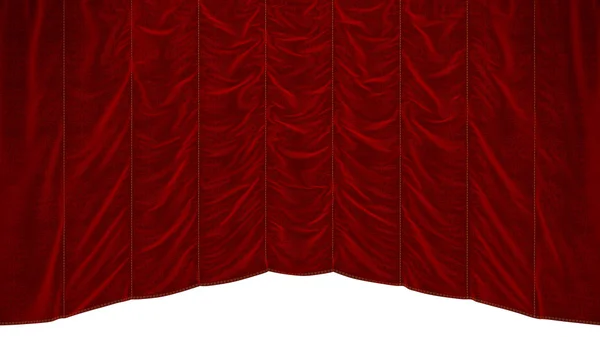 stock image Red theater Curtain with beautiful textile pattern