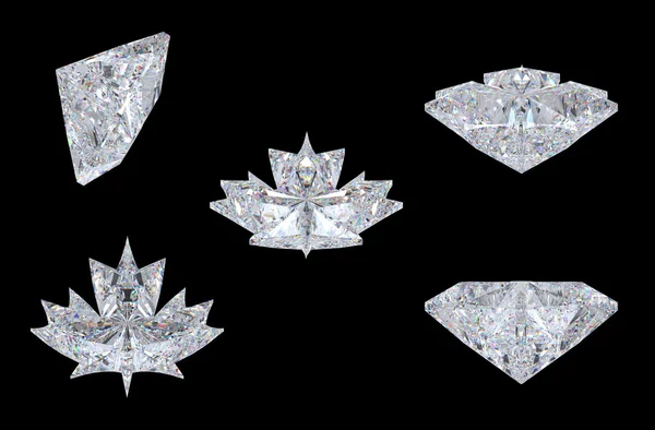 Views of maple leaf diamond — Stock Photo, Image