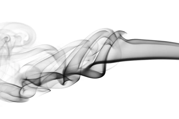 抽象化です。白地に黒い煙のパフ — ストック写真