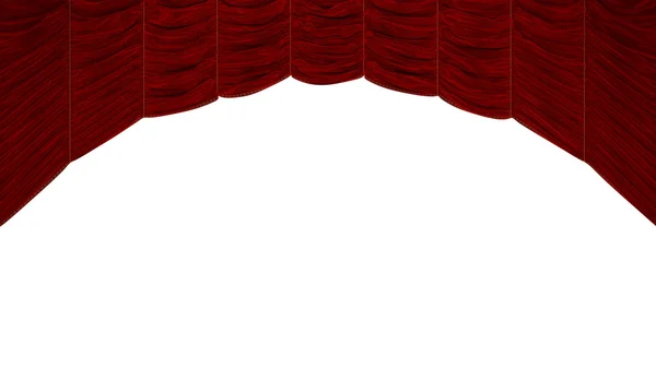 Красный занавес в форме дуги — стоковое фото