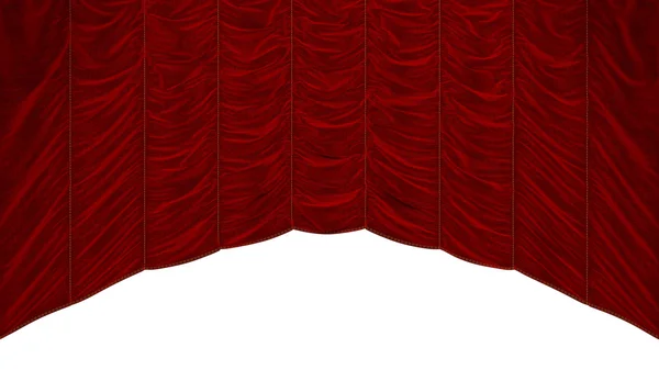 Bordeaux Red Curtain isolated — Stock Photo, Image