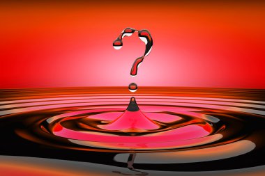 What is the matter? Symbol shaped water drops clipart