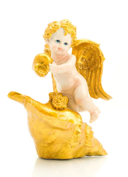 Belo anjo com concha — Fotografia de Stock