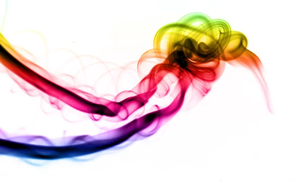 Fumo colorido gradiente Abstrato sobre branco — Fotografia de Stock