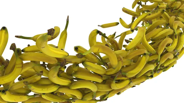 Ripe bananas isolated over white — Stock Photo, Image
