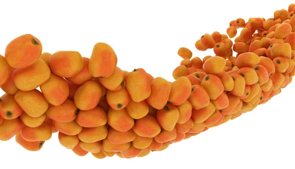 Fluxo de frutos de manga madura — Fotografia de Stock