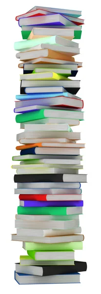Educação e conhecimento. Monte alto de livros de capa dura — Fotografia de Stock