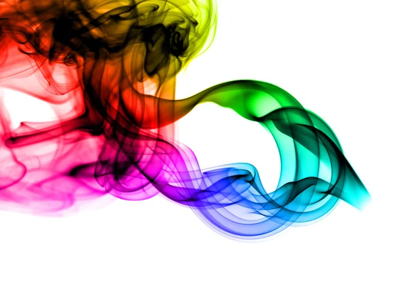 Patrón de humo colorido abstracto en blanco —  Fotos de Stock